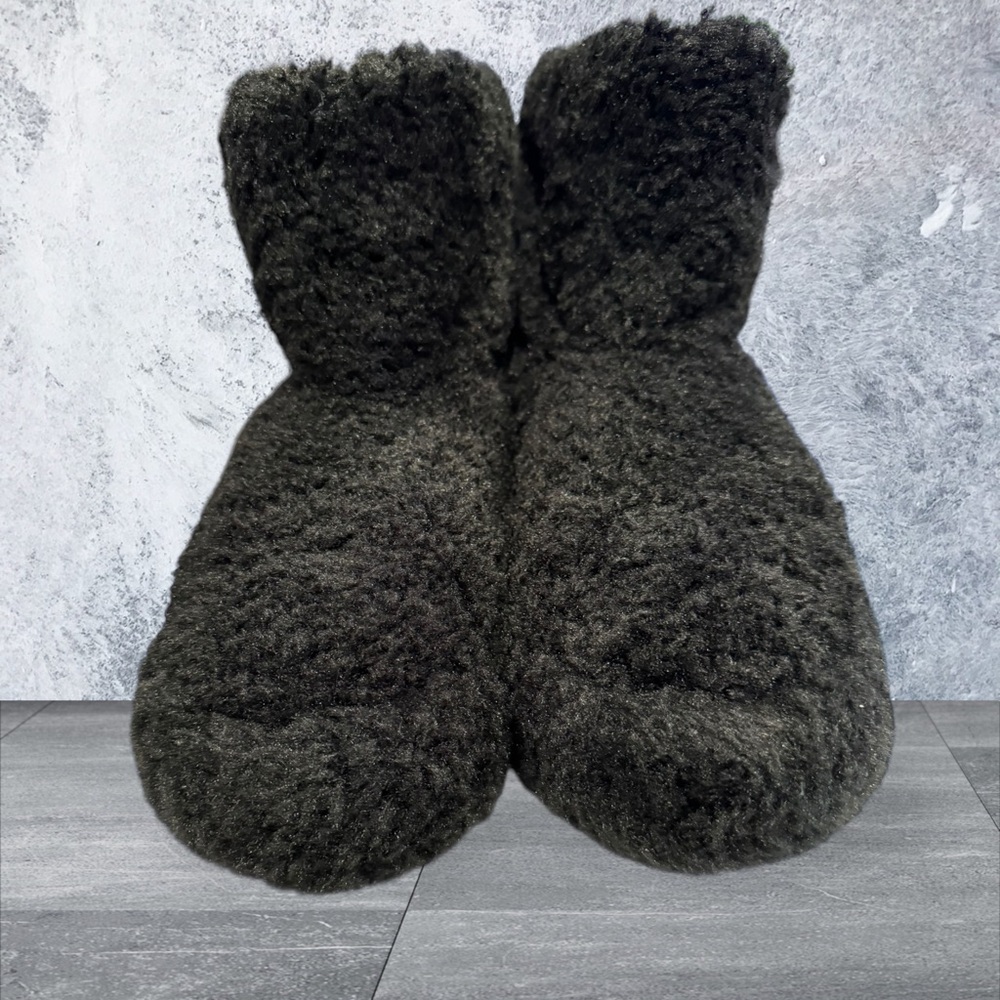 Robert Clergerie Black Faux Shearling Ankle Booties.   PRICE FIRM
